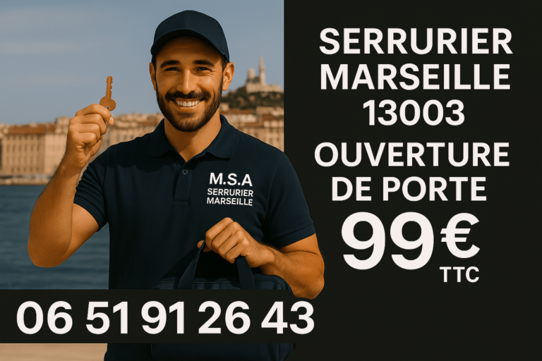 Serrurier Marseille 13003 intervenant dans Belle-de-Mai pour une ouverture de porte