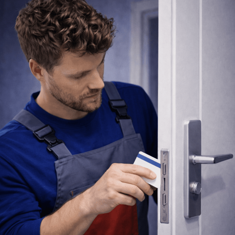 Serrurier ouvrant une porte claquée à Marseille avec une méthode propre sans endommager la serrure