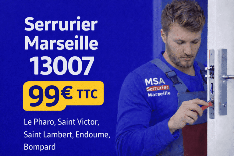 Artisan serrurier Marseille 13007 en intervention pour une ouverture de porte à Endoume.