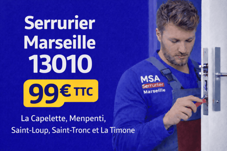 Intervention urgente MSA Serrurier Marseille 13010 à Saint-Loup.